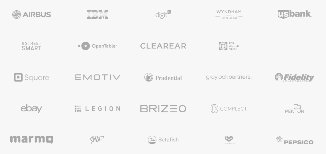 Client logo wall.