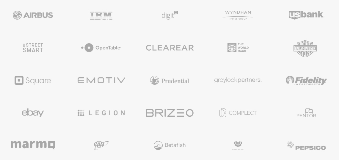 Client logo wall.